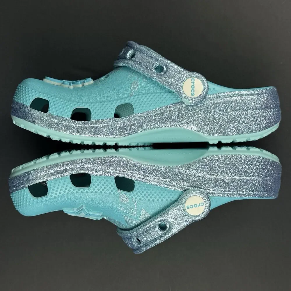 Crocs Kids Disney Frozen Elsa Classic Clogs J2 Multi New Without Box Charm